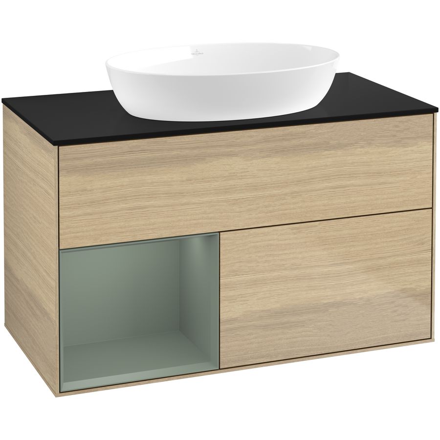 Wastafelonderkast Finion 1000x603x501mm Oak Veneer GA12GMPC