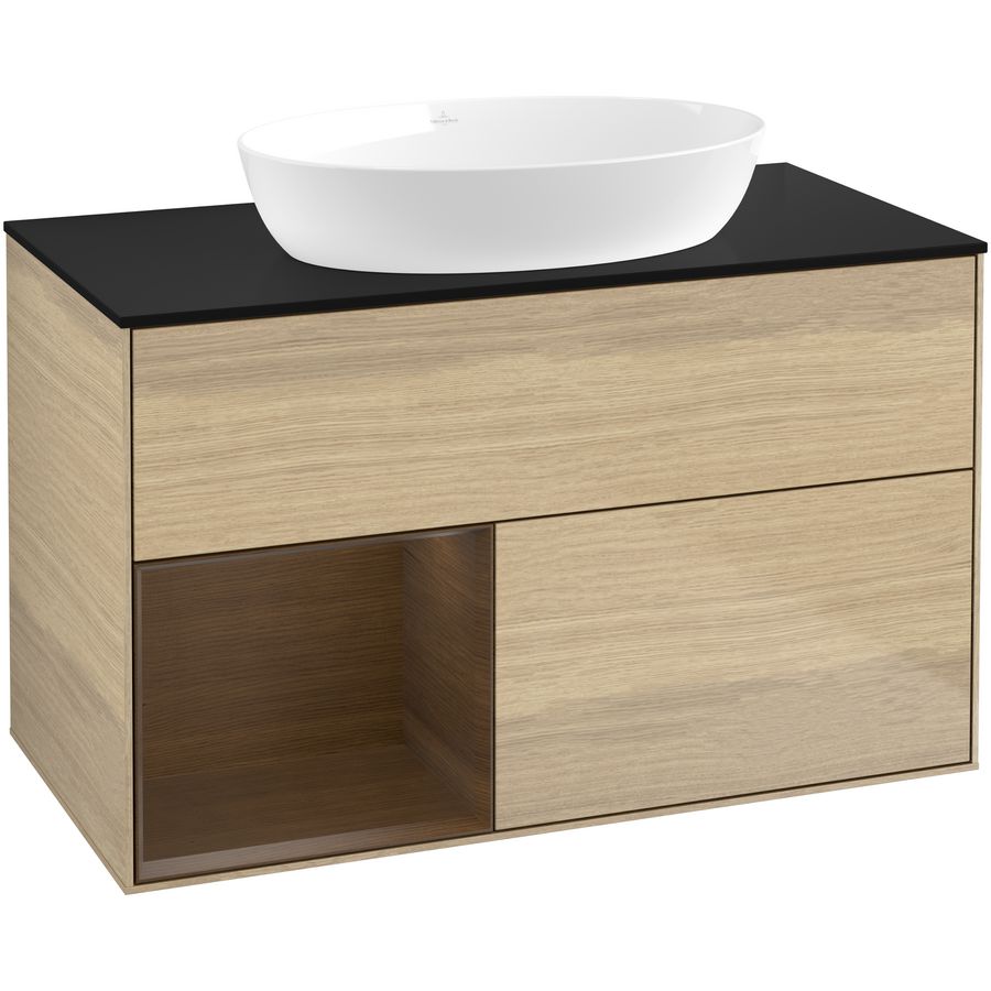 Wastafelonderkast Finion 1000x603x501mm Oak Veneer GA12GNPC