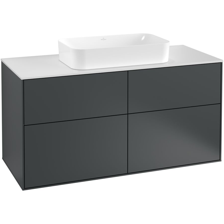 Wastafelonderkast Finion 1200x603x501mm Mid.Blue Matt Lacquer G26100HG