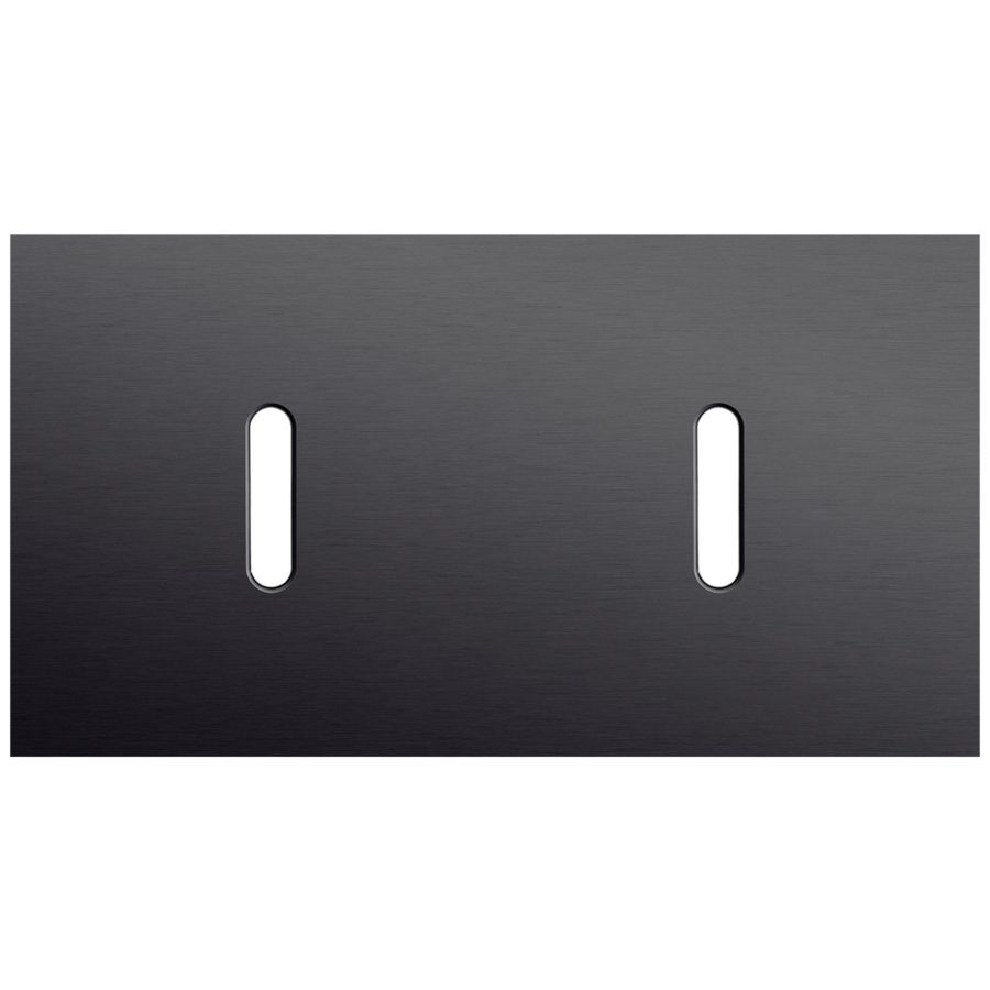 Tweevoudige afdekpl. horizontaal 71mm centerafstand twee enk