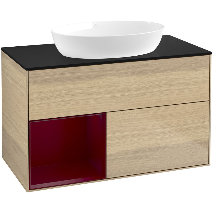 Wastafelonderkast Finion 1000x603x501mm Oak Veneer GA12HBPC