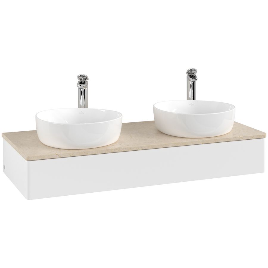 Wastafelonderkast Antao 1200x190x500mm White Matt Lacquer K13053MT