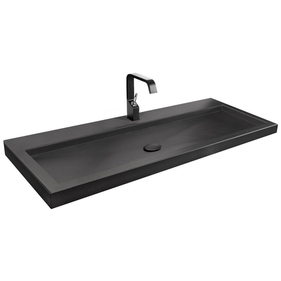 Wastafel 221 Beton Dark 120,5cm 1x kom met kraangat (i.c.m. meubel)