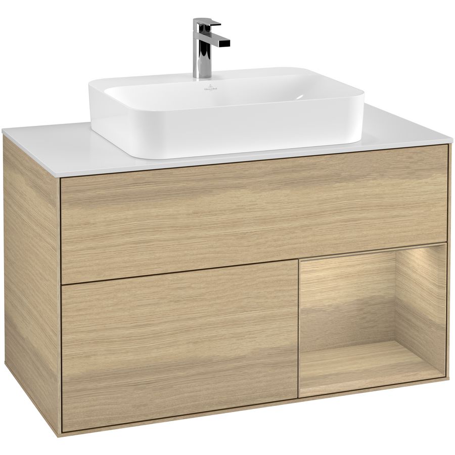 Wastafelonderkast Finion 1000x603x501mm Oak Veneer G371PCPC