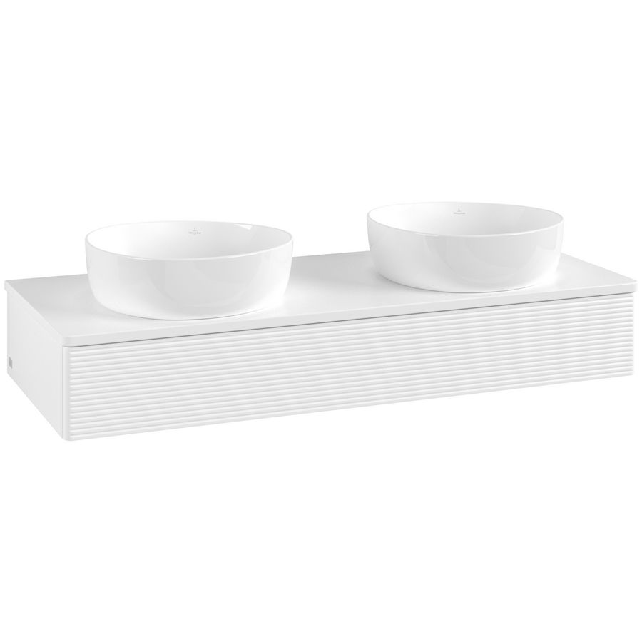 Wastafelonderkast Antao 1200x190x500mm White Matt Lacquer K13110MT