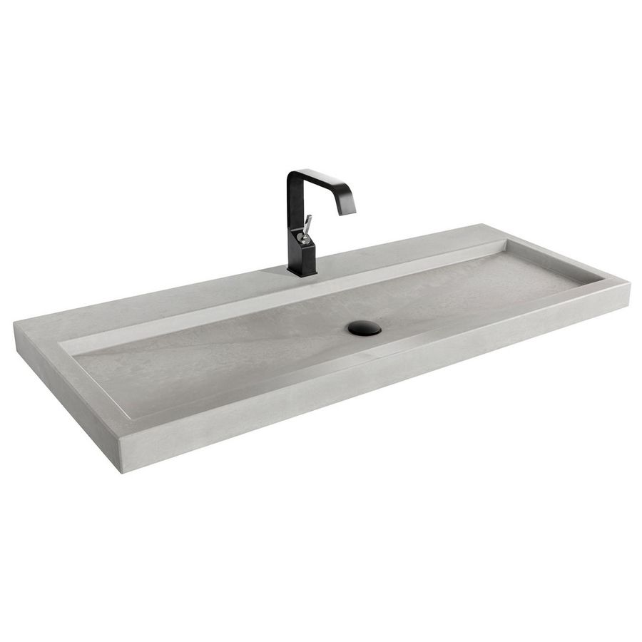 Wastafel 221 Beton Light 120,5cm 1x kom met kraangat (i.c.m. meubel)