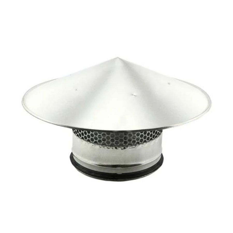 Spiro-SAFE regenhoed met gaas 125mm (sendz. verzinkt)