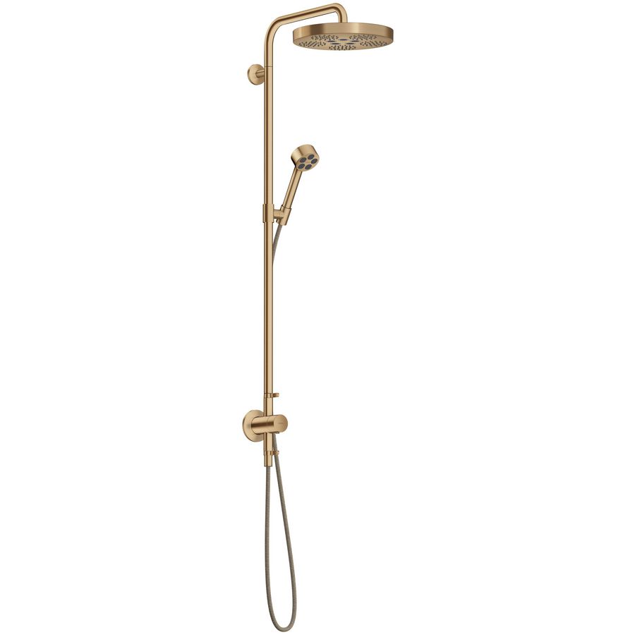 Showerpipe 280 1 straalsoort EcoSmart inbouw thermostaat AXOR One Brushed Bronze