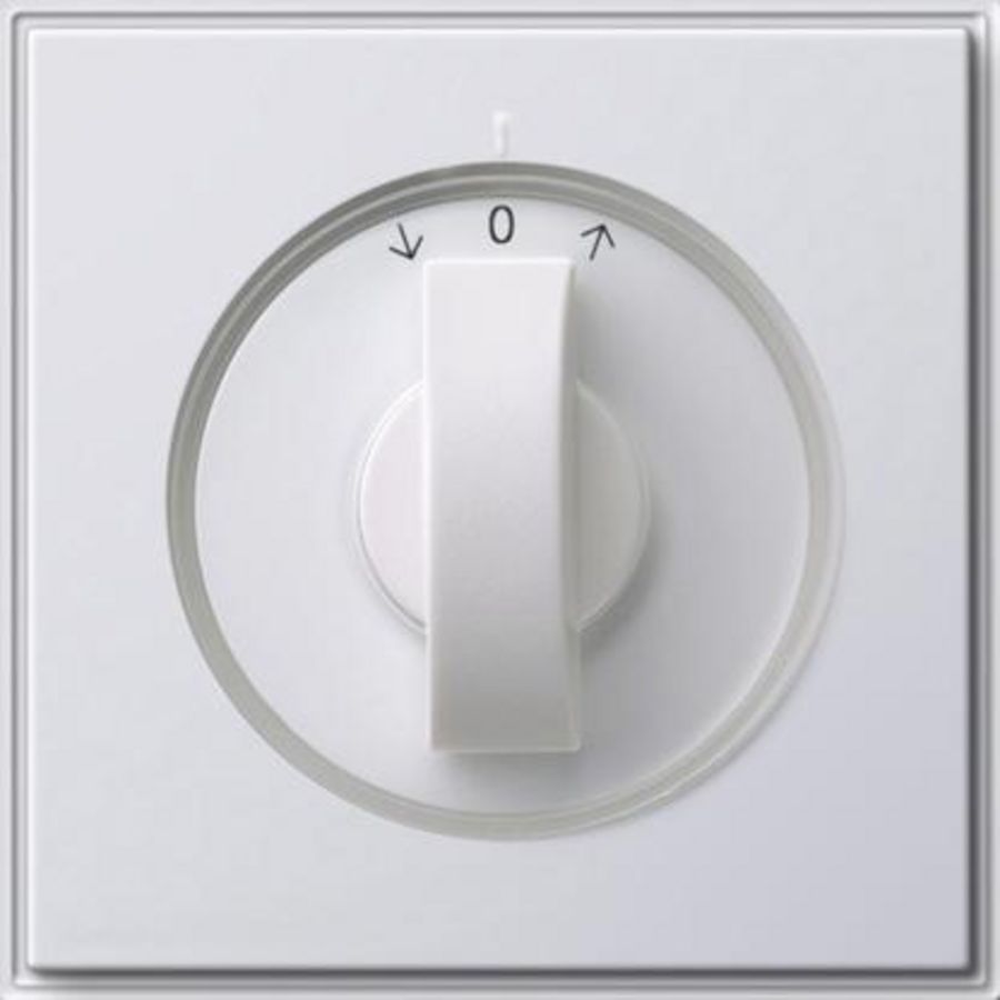 Afdekking draaiknop tijdschakelaar + jaloezie Gira TX_44 (SW IB) z.wit