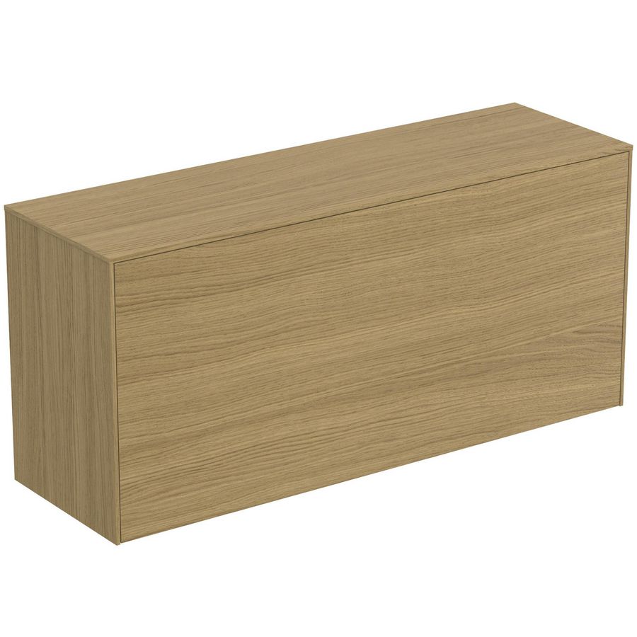 Conca wastafelmeubel 120x37x55cm 1 lade afdekblad zonder uitsnijding light oak