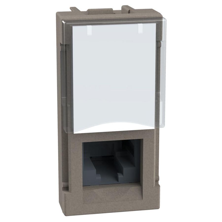 Light Now connector RJ45-UTP-cat6A 1 module stone