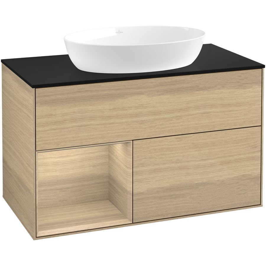 Wastafelonderkast Finion 1000x603x501mm Oak Veneer GA12PCPC