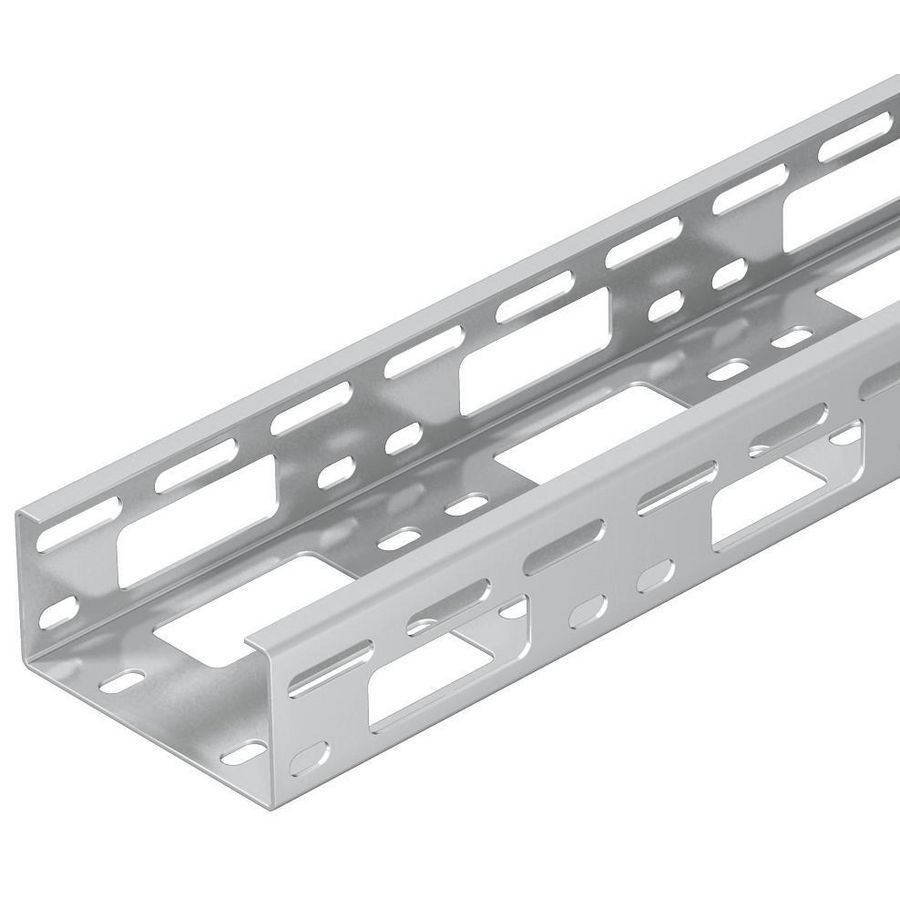 Lengte a 3m. AZ-kanaal geperforeerd 50x100 rvs A2 1.4301