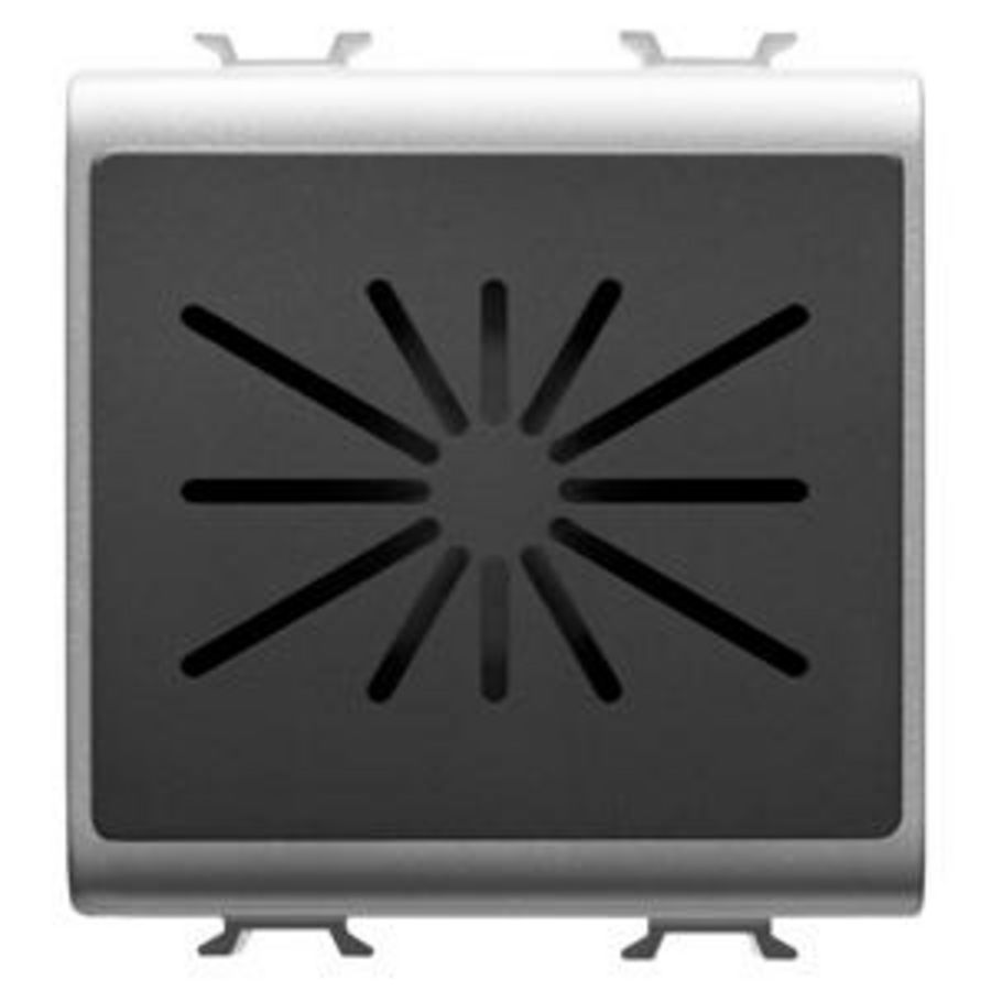 FLUSH-MOUNTING BUZZER-WIRED BURGLAR ALARM-TITANIUM-CHORUSMAR