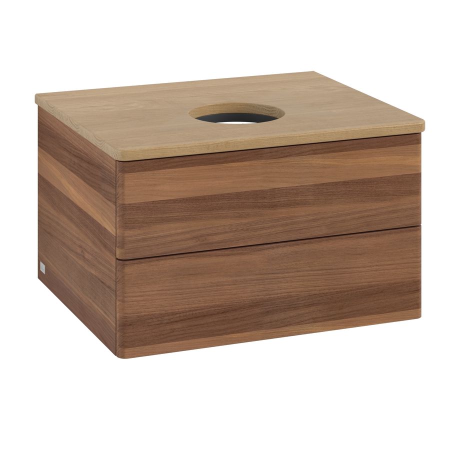 Wastafelonderkast Antao 600x360x500mm Warm Walnut K18011HM