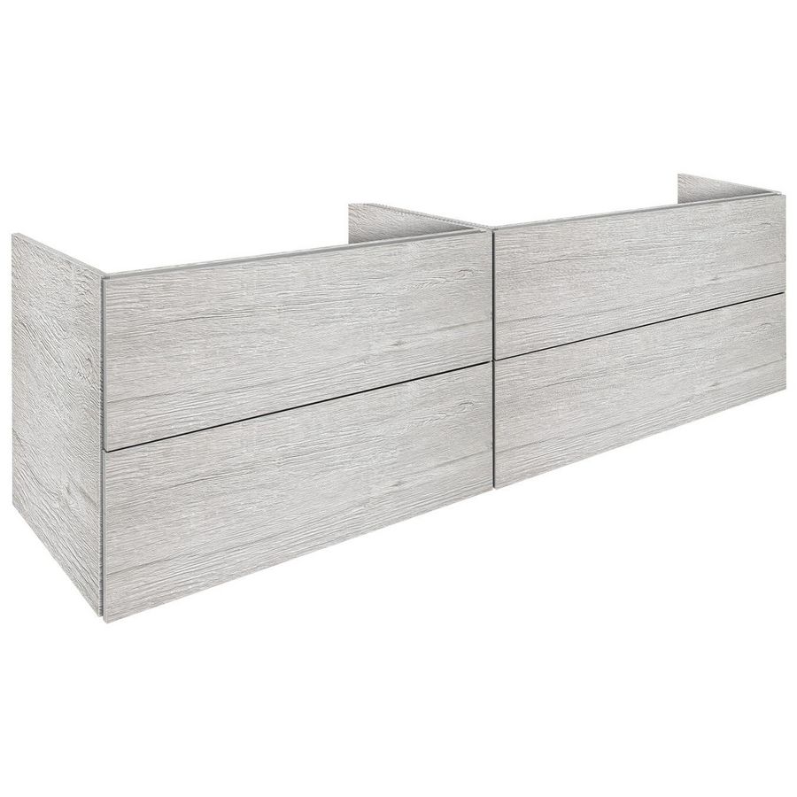 Onderkast (180x50cm) met 4 lades push-to-open - Walnut