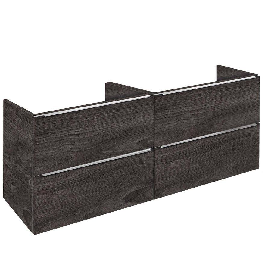 Onderkast (160x50cm) met 4 lades met greeplijst - M2 - Café Noir