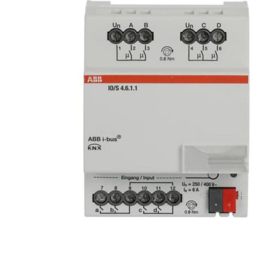 Input/Output-aktor KNX 4-voudig DIN-rail