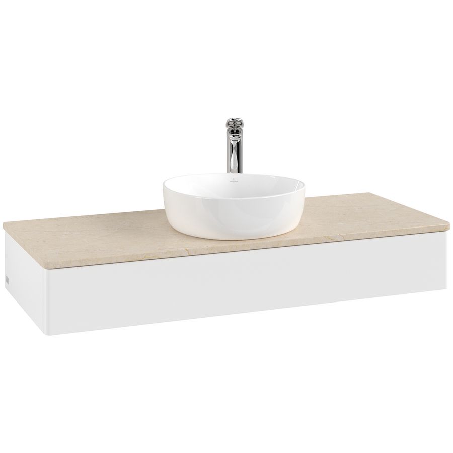 Wastafelonderkast Antao 1200x190x500mm White Matt Lacquer L10053MT