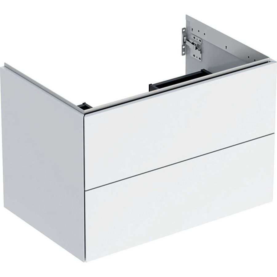 Wastafelonderkast 2x la 75cm wit hoogglans ONE