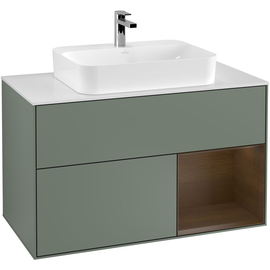 Wastafelonderkast Finion 1000x603x501mm Olive Matt Lacquer G371GNGM
