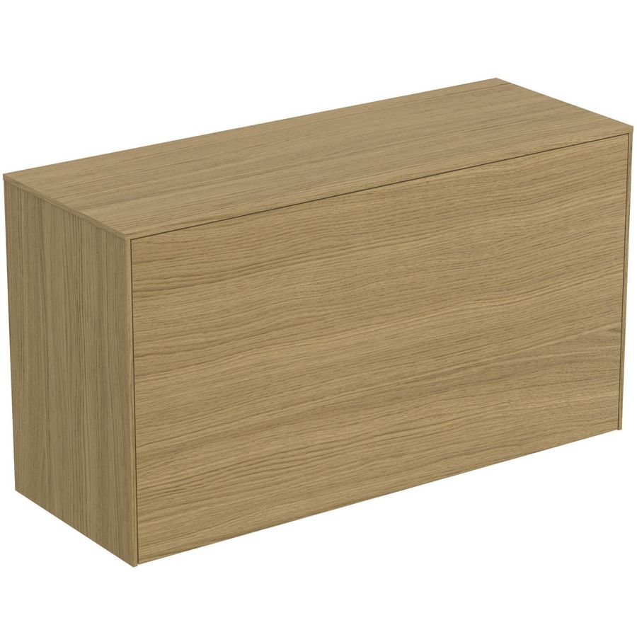 Conca wastafelmeubel 100x37x55cm 1 lade afdekblad zonder uitsnijding light oak