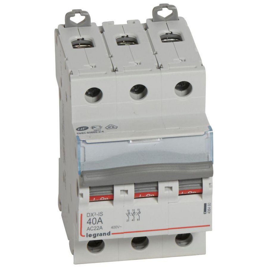 Lastschakelaar DX3 3-polig 40A 3 modulen