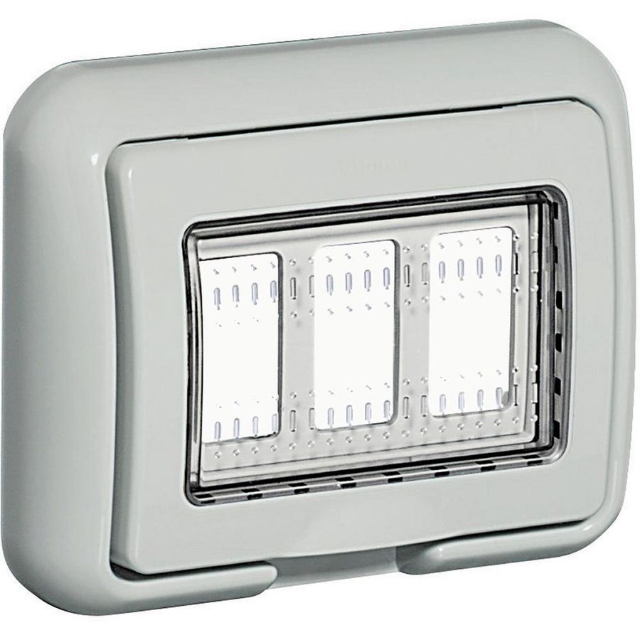 Afdekplaat Idrobox 55 3 modulen . verticaal grijs