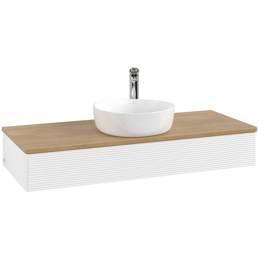 Wastafelonderkast Antao 1200x190x500mm White Matt Lacquer L10151MT