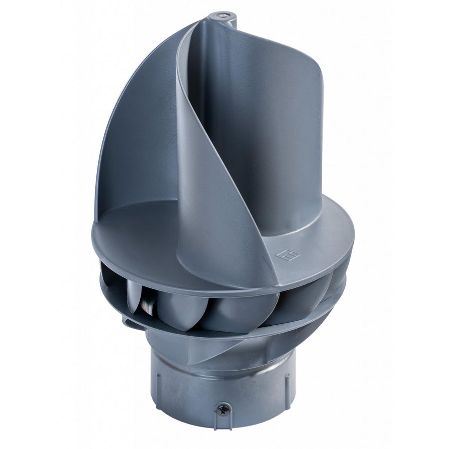Windgedreven kap /ventilator SILAIRO grijs RAL7024 Ø110mm / Ø125mm
