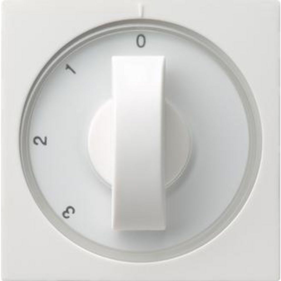 Afdekking draaiknop 3-standen 0/1/2/3 System 55 z.wit