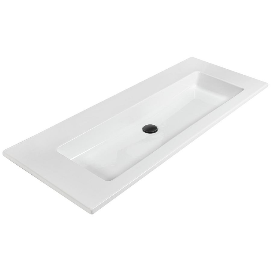 Wastafel 20 glans wit 121cm 1x kom zonder kraangat (i.c.m. meubel)