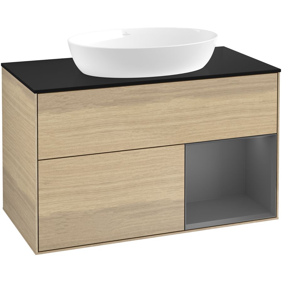Wastafelonderkast Finion 1000x603x501mm Oak Veneer GA22GKPC