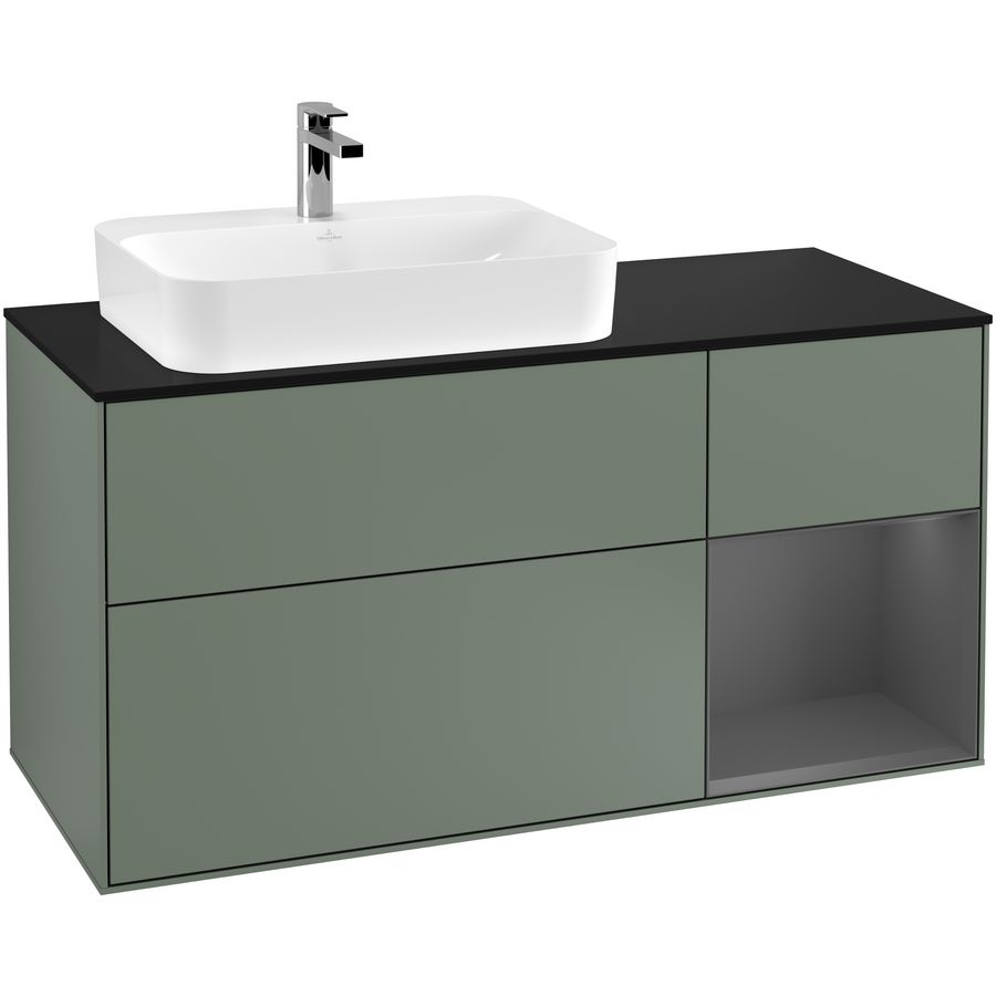 Wastafelonderkast Finion 1200x603x501mm Olive Matt Lacquer G402GKGM