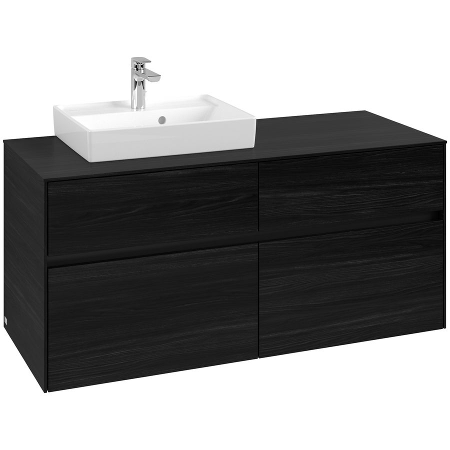 Wastafelonderkast Collaro 1200x548x500mm Black Oak C071B0AB