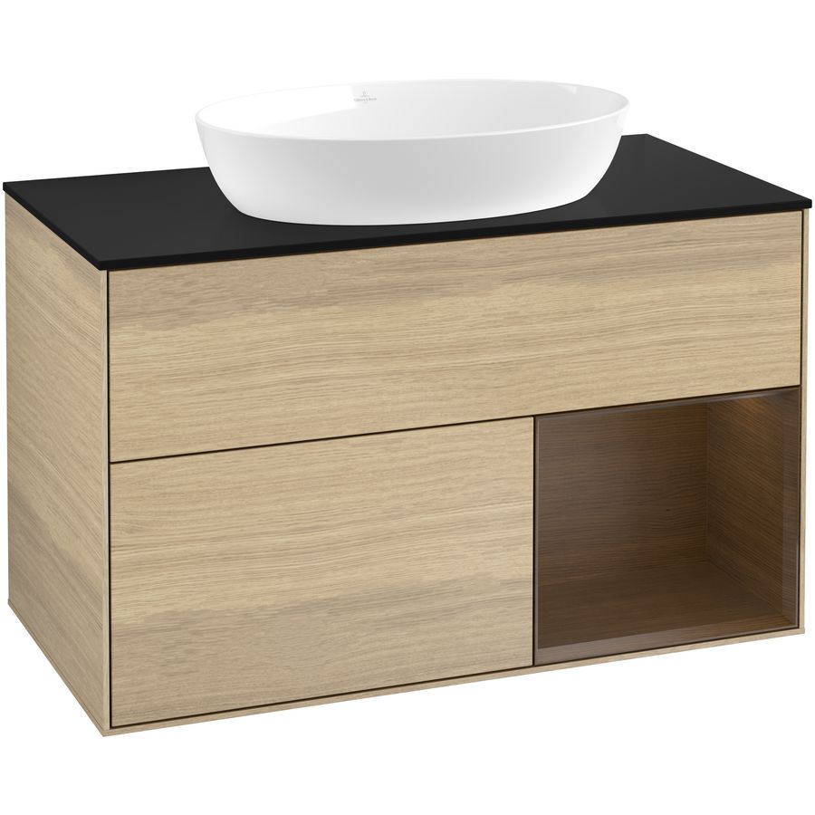 Wastafelonderkast Finion 1000x603x501mm Oak Veneer GA22GNPC