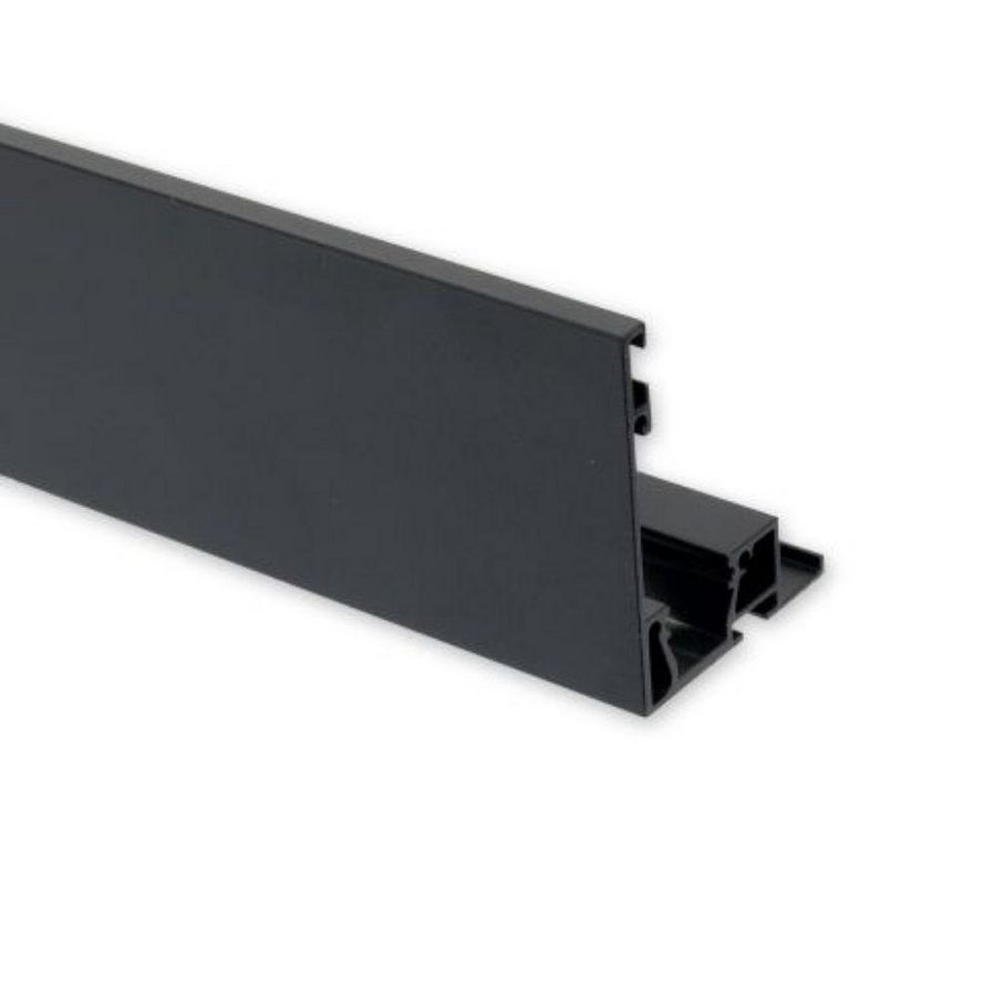 Gordijnprofiel VP4 met lijst zwart RAL9005 L=200cm