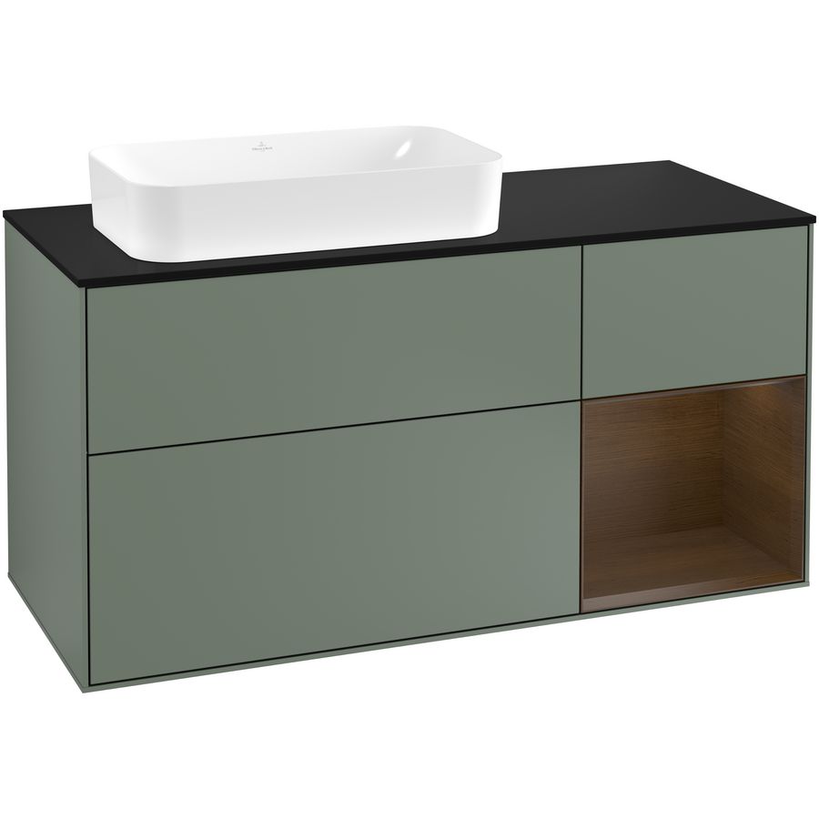 Wastafelonderkast Finion 1200x603x501mm Olive Matt Lacquer G282GNGM