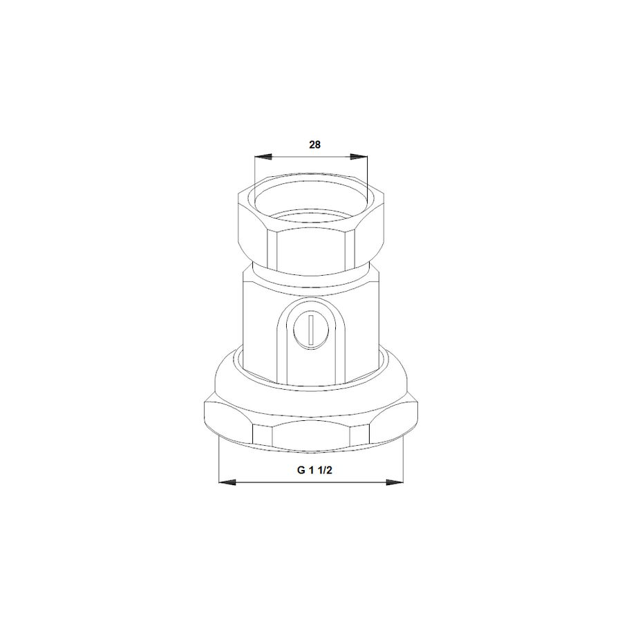 Soldeerkopp.m.afsl G1 1/2x28 mess.knel /set