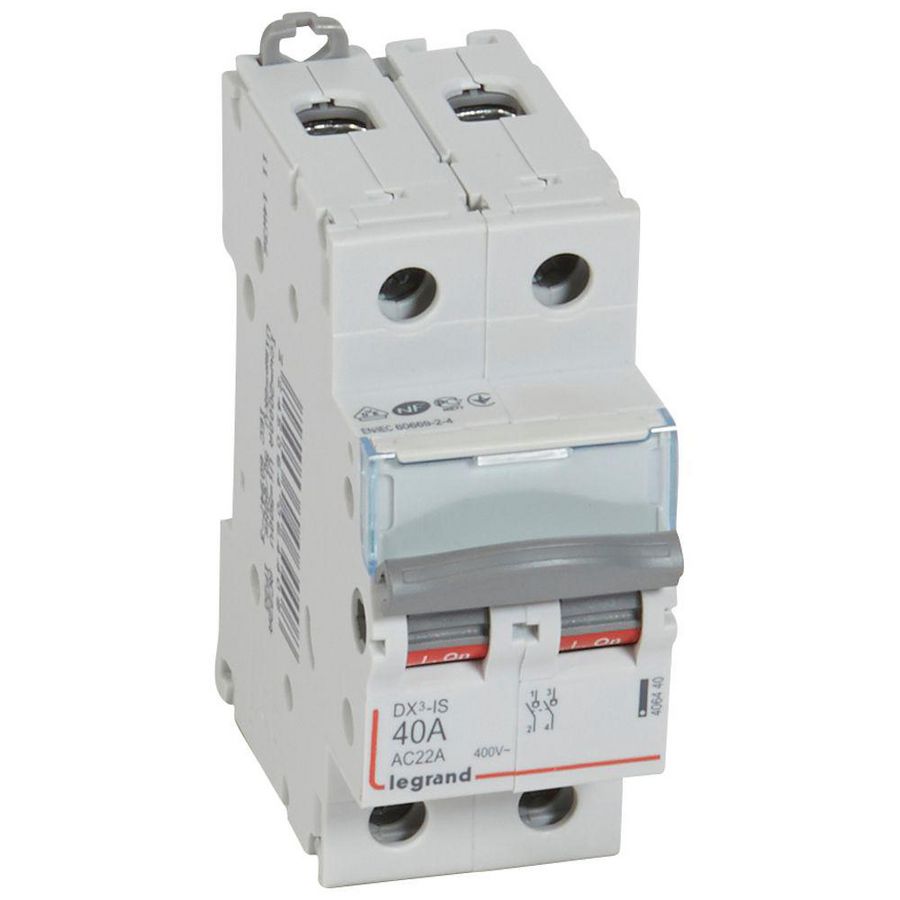 Lastschakelaar DX3 2-polig 40A 2 modulen VVE=5