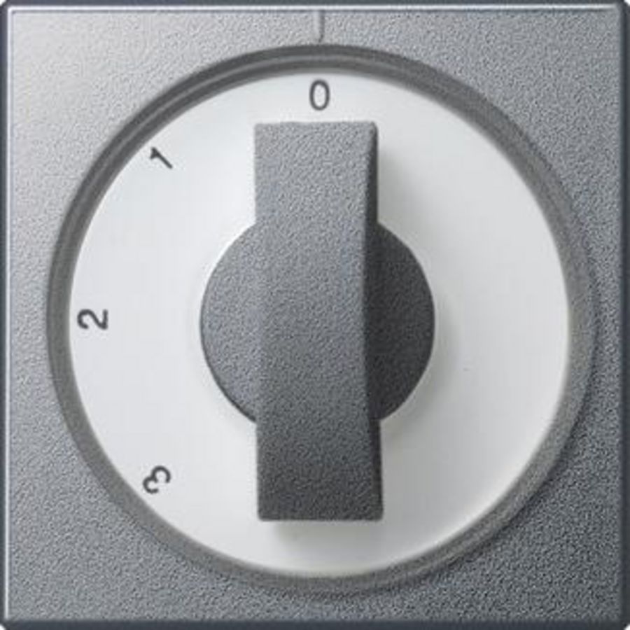 Afdekking draaiknop 3-standen 0/1/2/3 System 55 kl.alum.
