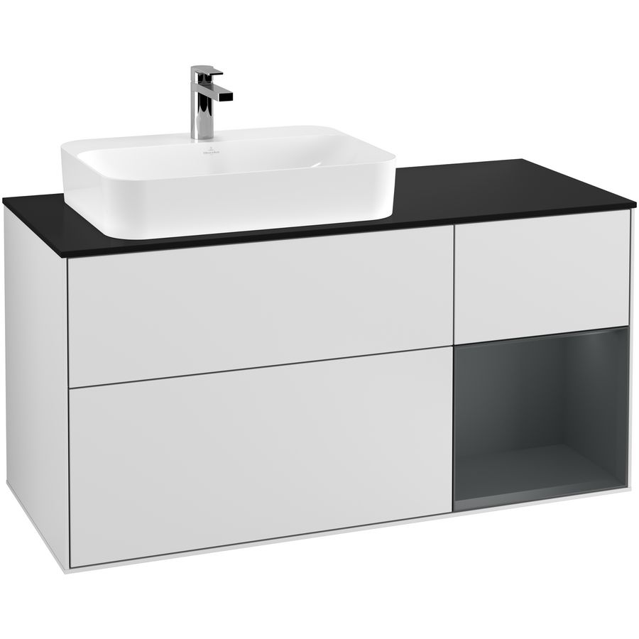 Wastafelonderkast Finion 1200x603x501mm White Matt Lacquer G402HGMT