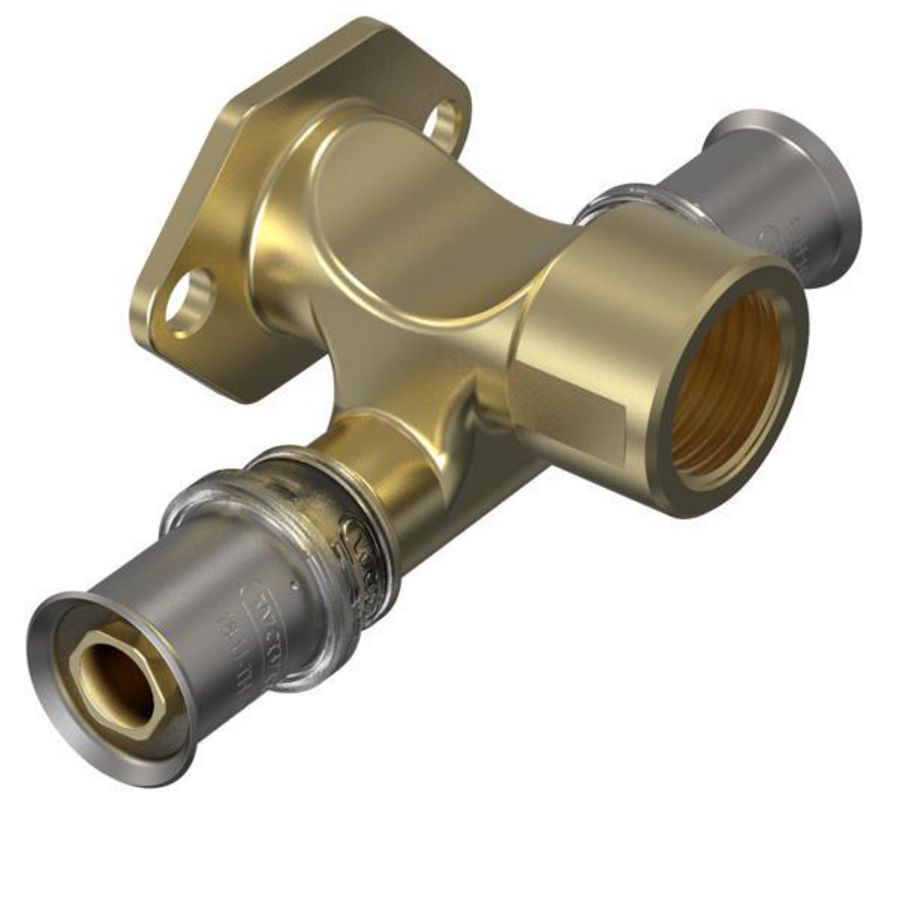 Muurplaat pers doorstromend TIGRIS M5 180° 20x1/2”bn.