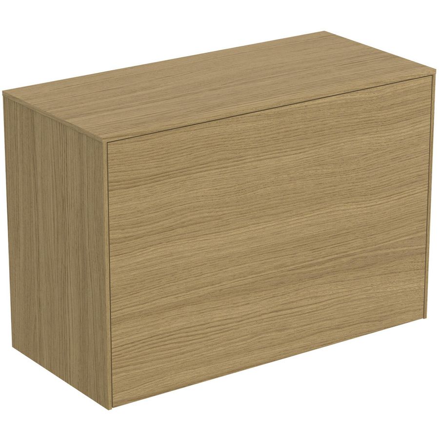 Conca wastafelmeubel 80x37x55cm 1 lade afdekblad zonder uitsnijding light oak