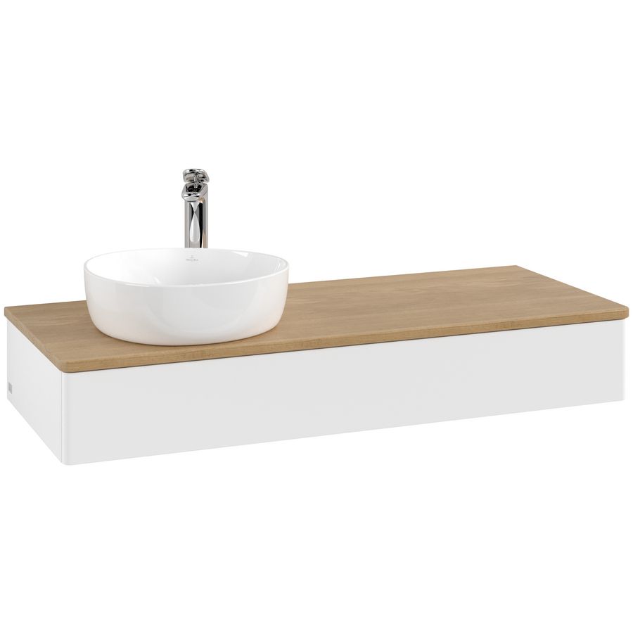 Wastafelonderkast Antao 1200x190x500mm White Matt Lacquer L11051MT