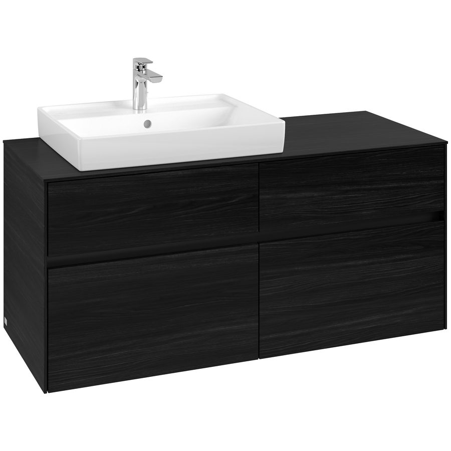 Wastafelonderkast Collaro 1200x548x500mm Black Oak C08200AB