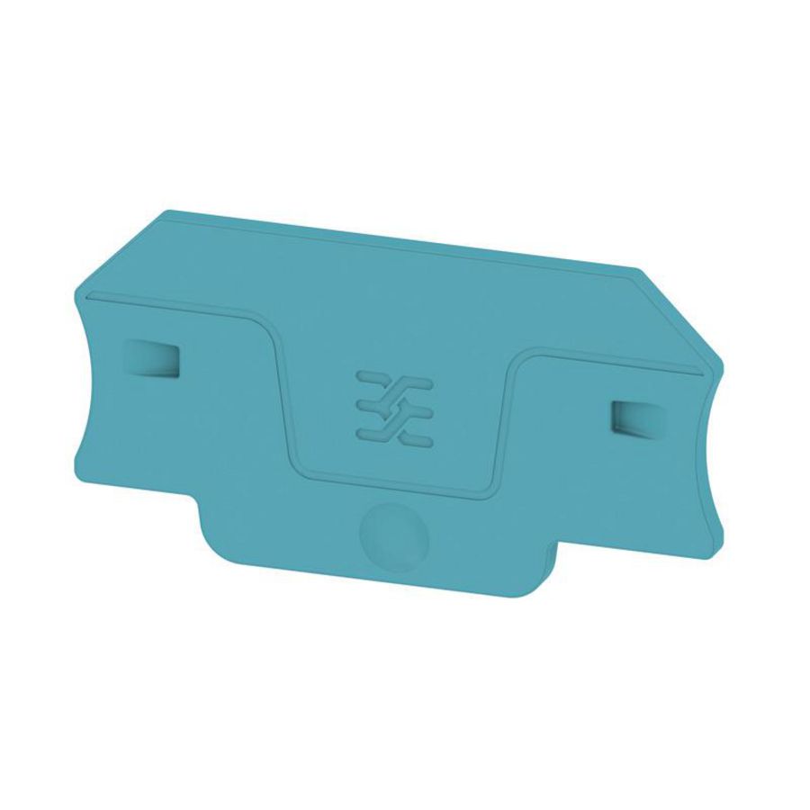 Afsluit- eindplaat blauw h:55mm b:2.1mm V-0 Wemid VVE=20