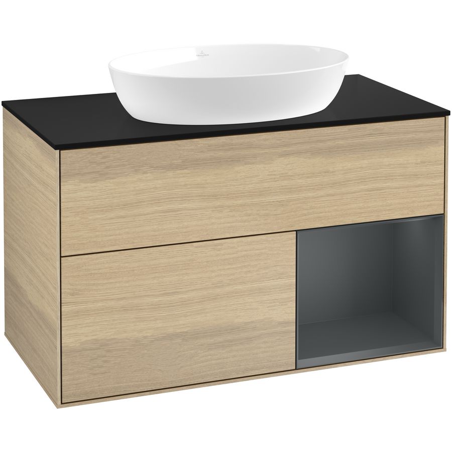 Wastafelonderkast Finion 1000x603x501mm Oak Veneer GA22HGPC