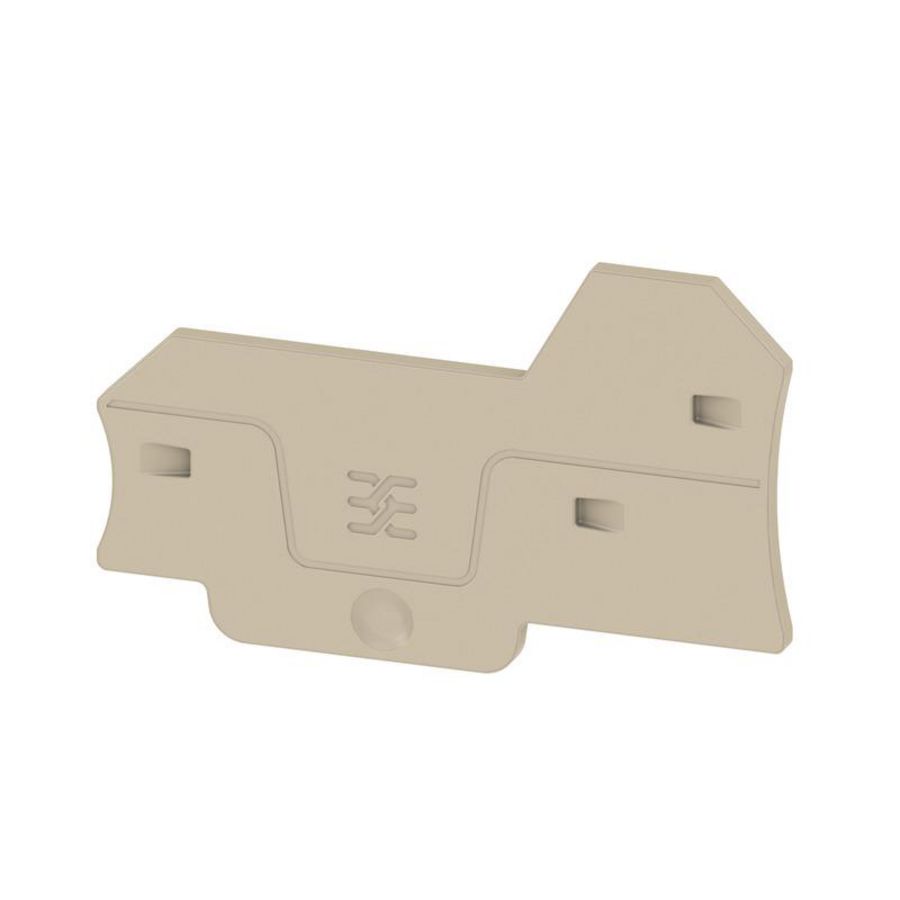 Afsluit- eindplaat d.beige h:66.3mm b:2.1mm V-0 VVE=20