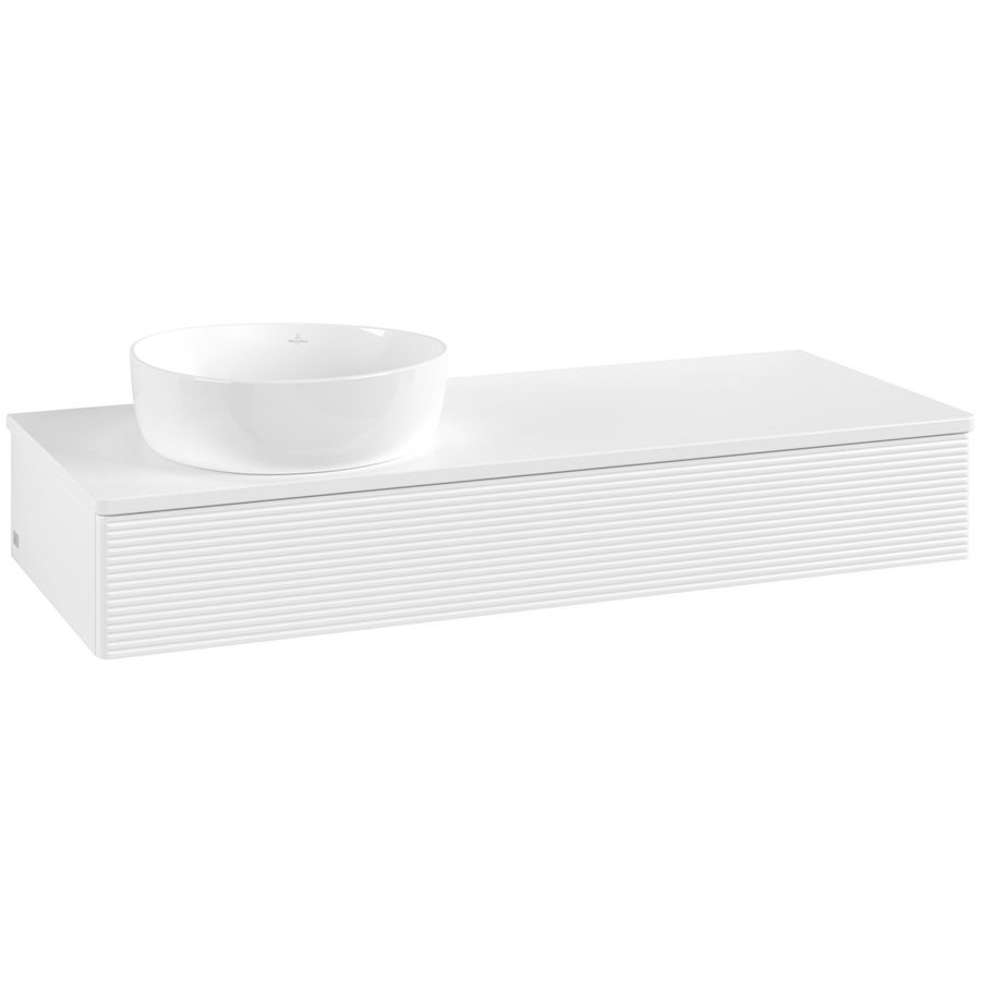 Wastafelonderkast Antao 1200x190x500mm White Matt Lacquer L11110MT